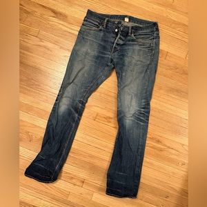 RRL Ralph by Ralph Lauren
Distressed blue jeans